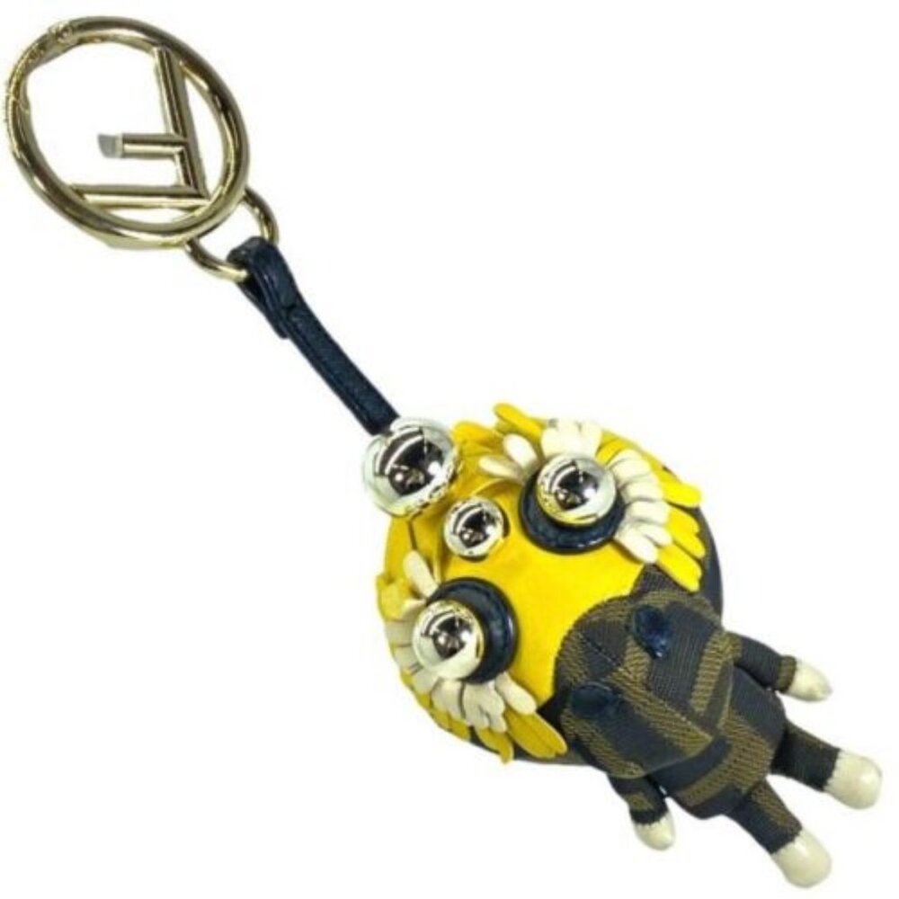 FENDI ZUCCA Logo Monster Space Monkey Key Holder Monkey Bag Charm
